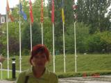 Возле Здания Европейского суда,пыталась получиться на фоне флага Украины