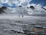 Ледник Адыгене. Вид на пер. Смена Ю.